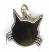 Sterling Silver 13x13mm Kitty Pendant
